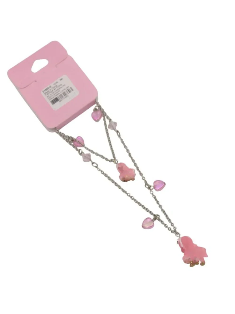 Claires Club Unicorn Jewelry Set Necklace Bracelet Ring Pink Glow in the Dark